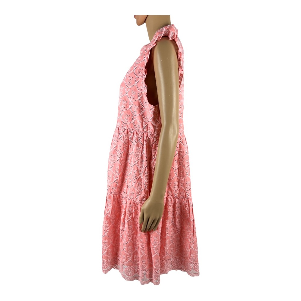 Lilly Pulitzer Womens Large Dress Briela Floral Arch Eyelet Peach NWT $238 - Picture 3 of 13